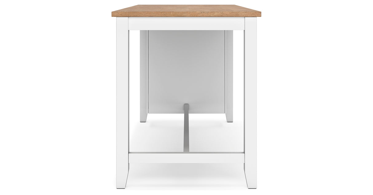 Gesthaven Natural/White Counter Height Dining Table and 2 Barstools from Ashley - Luna Furniture