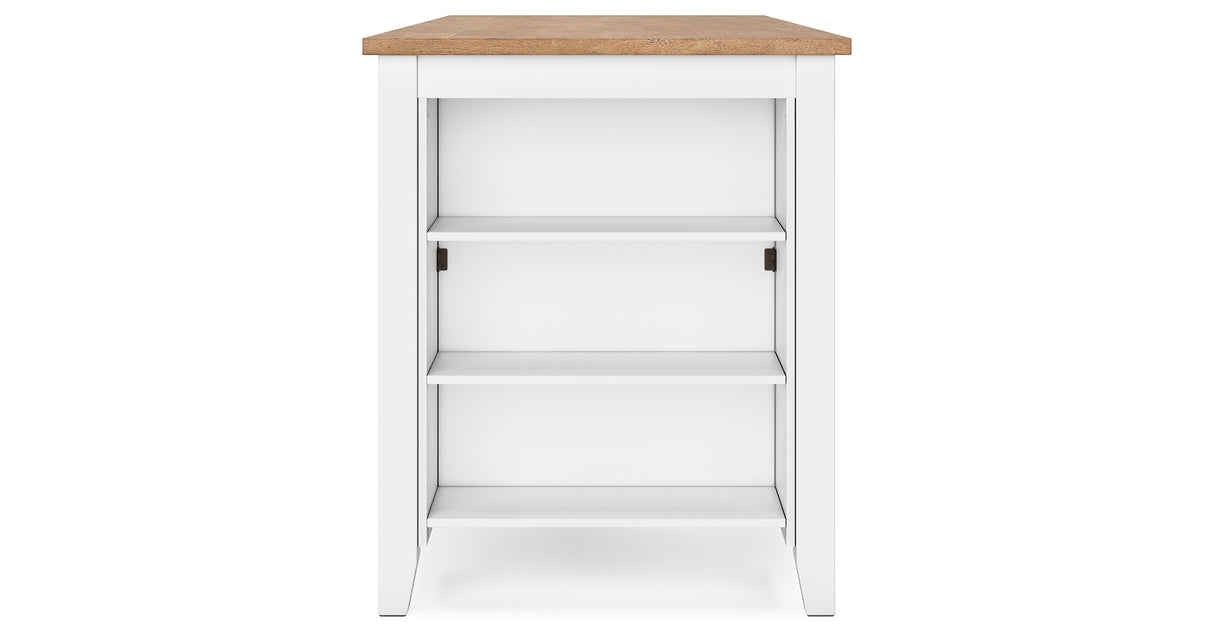 Gesthaven Natural/White Counter Height Dining Table and 2 Barstools from Ashley - Luna Furniture