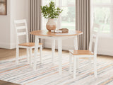 Gesthaven Natural/White Dining Table and 4 Chairs from Ashley - Luna Furniture