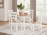 Gesthaven Natural/White Dining Table and 2 Chairs from Ashley - Luna Furniture