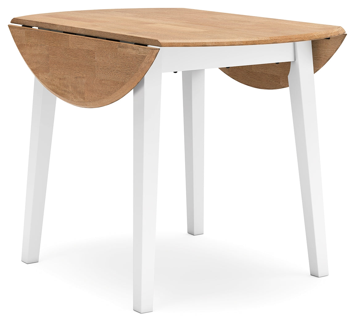 Gesthaven Natural/White Dining Table and 4 Chairs from Ashley - Luna Furniture