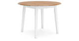 Gesthaven Natural/White Dining Drop Leaf Table from Ashley Furniture - Luna Furniture