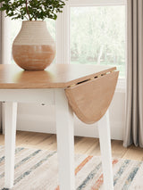 Gesthaven Natural/White Dining Table and 4 Chairs from Ashley - Luna Furniture