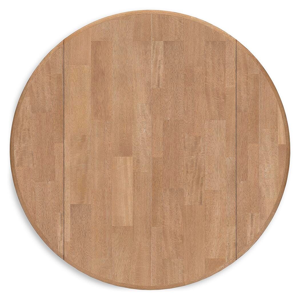 Gesthaven Natural/White Dining Drop Leaf Table from Ashley Furniture - Luna Furniture