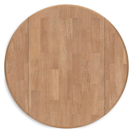 Gesthaven Natural/White Dining Drop Leaf Table from Ashley Furniture - Luna Furniture