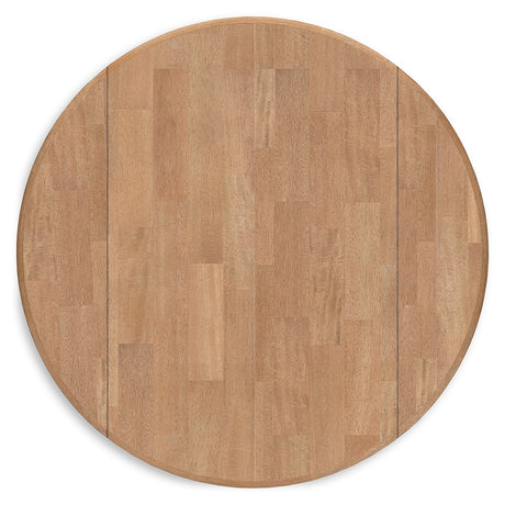 Gesthaven Natural/White Dining Drop Leaf Table from Ashley Furniture - Luna Furniture