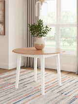 Gesthaven Natural/White Dining Drop Leaf Table from Ashley Furniture - Luna Furniture