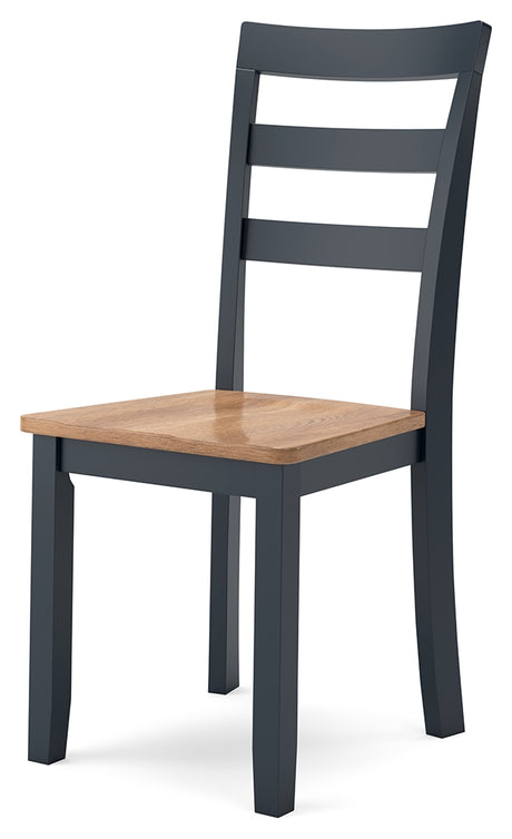 Gesthaven Natural/Blue Dining Chair, Set of 2 from Ashley - Luna Furniture