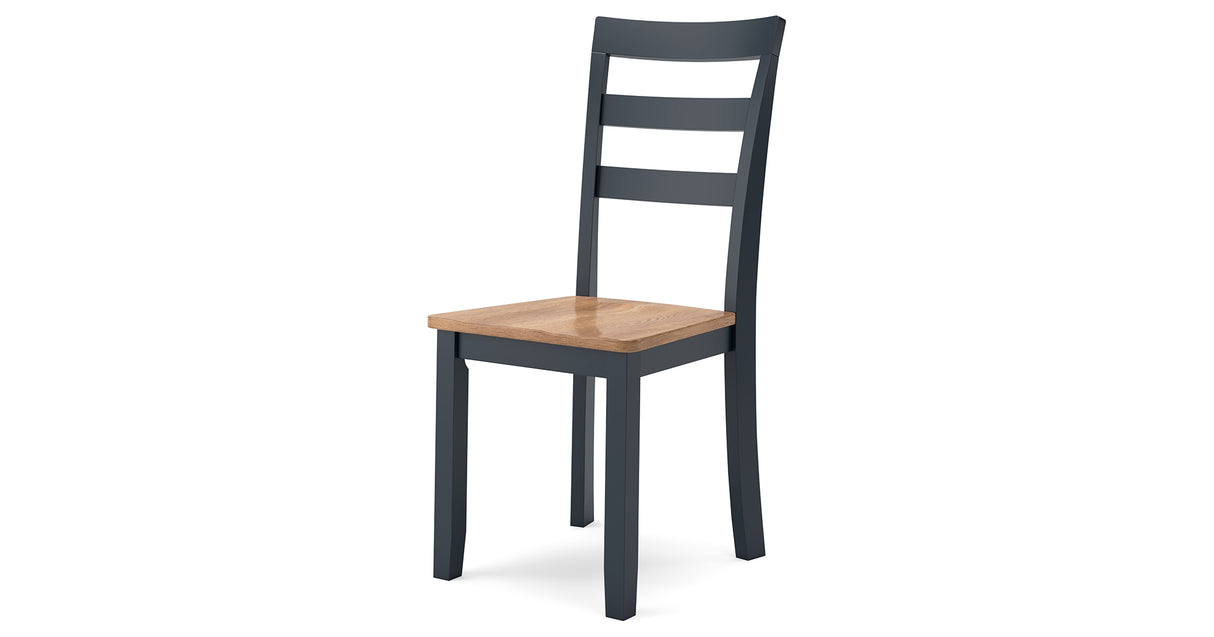 Gesthaven Natural/Blue Dining Table and 2 Chairs from Ashley Furniture - Luna Furniture
