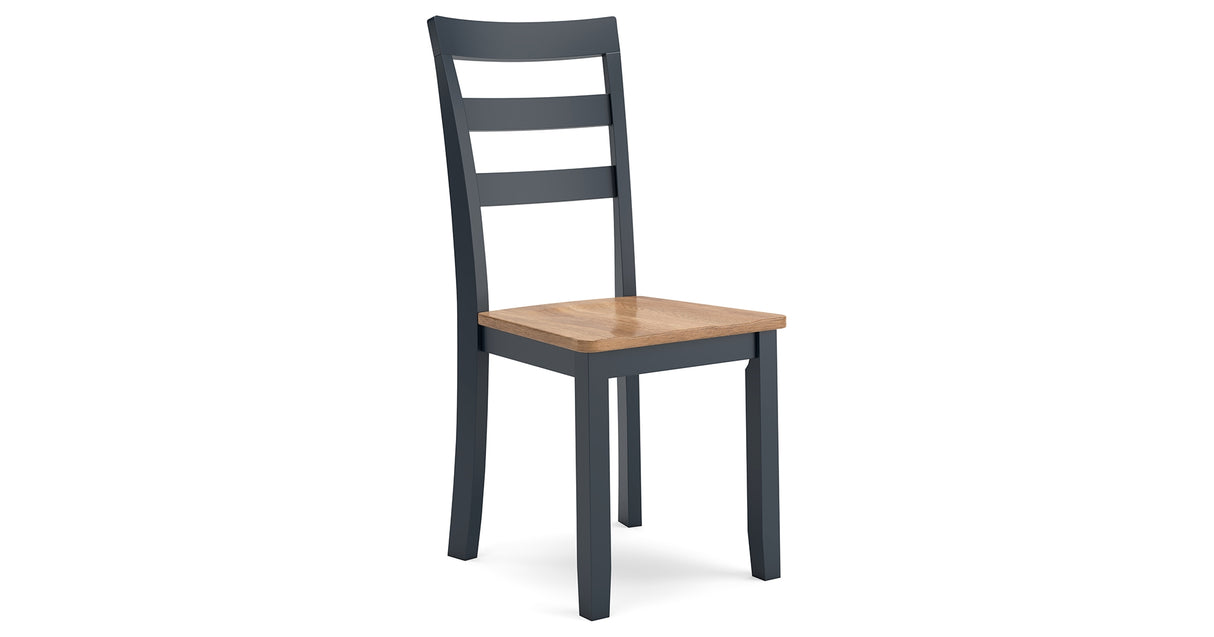 Gesthaven Natural/Blue Dining Table and 4 Chairs from Ashley Furniture - Luna Furniture
