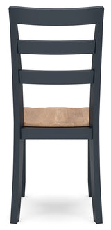 Gesthaven Natural/Blue Dining Chair, Set of 2 from Ashley Furniture - Luna Furniture