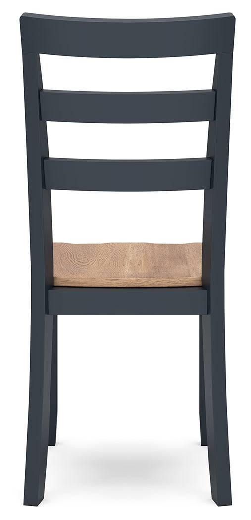 Gesthaven Natural/Blue Dining Chair, Set of 2 from Ashley - Luna Furniture