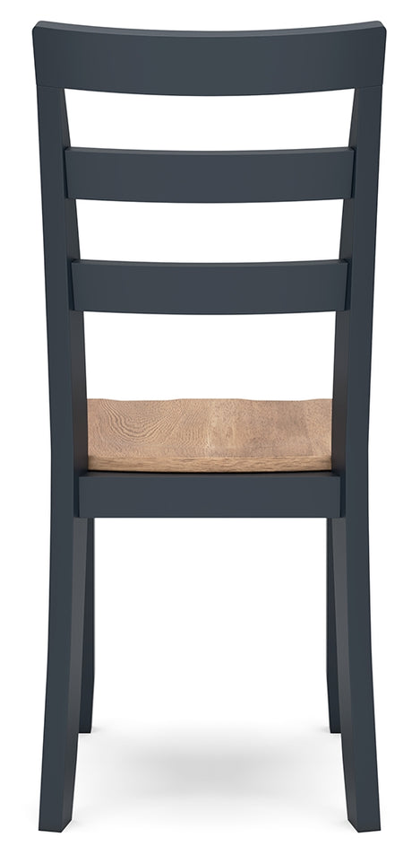Gesthaven Natural/Blue Dining Chair, Set of 2 from Ashley - Luna Furniture