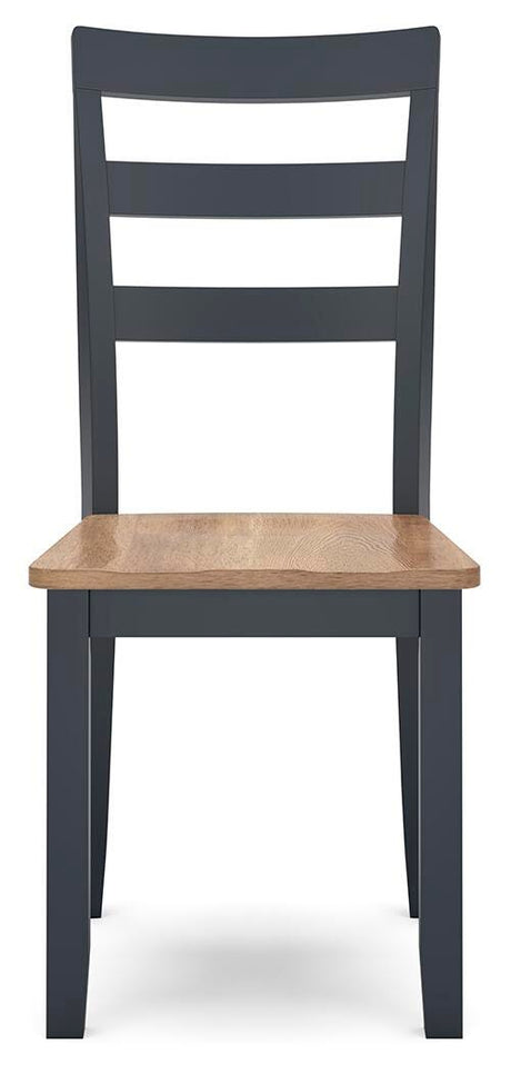 Gesthaven Natural/Blue Dining Chair, Set of 2 from Ashley - Luna Furniture