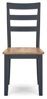 Gesthaven Natural/Blue Dining Chair, Set of 2 from Ashley Furniture - Luna Furniture