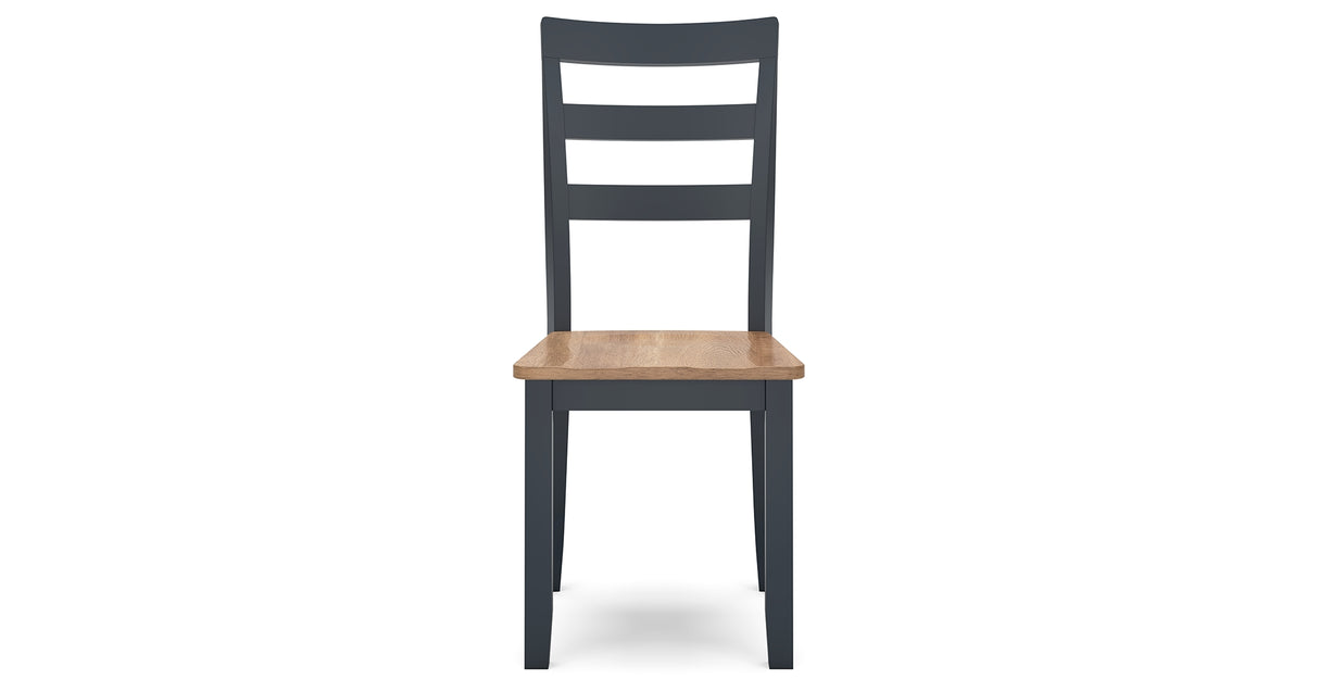 Gesthaven Natural/Blue Dining Table and 2 Chairs from Ashley Furniture - Luna Furniture