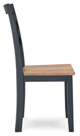 Gesthaven Natural/Blue Dining Chair, Set of 2 from Ashley - Luna Furniture