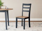 Gesthaven Natural/Blue Dining Table and 4 Chairs from Ashley Furniture - Luna Furniture