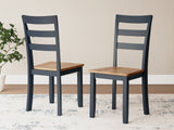 Gesthaven Natural/Blue Dining Table and 4 Chairs from Ashley Furniture - Luna Furniture