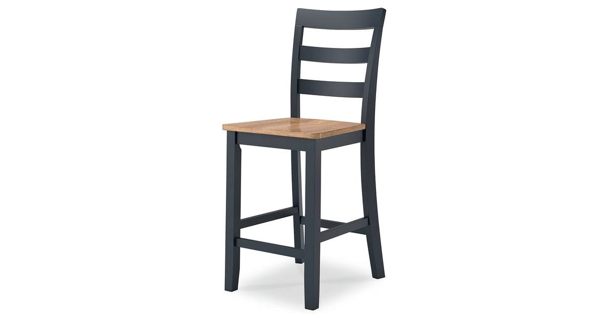 Gesthaven Counter Height Dining Table and 4 Barstools in Natural/Blue from Ashley - Luna Furniture