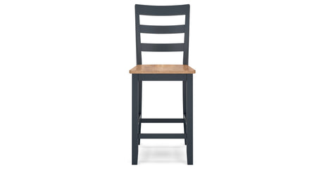 Gesthaven Natural/Blue Counter Height Dining Table and 2 Barstools from Ashley - Luna Furniture