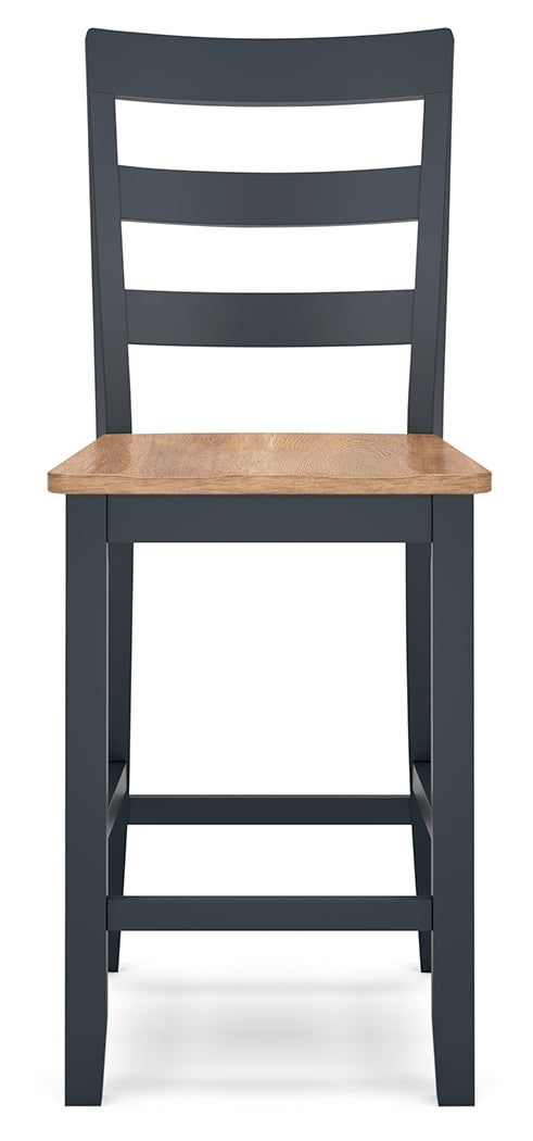 Gesthaven Counter Height Dining Table and 4 Barstools in Natural/Blue from Ashley - Luna Furniture