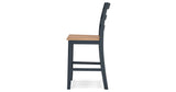 Gesthaven Counter Height Dining Table and 2 Barstools in Natural/Blue from Ashley - Luna Furniture