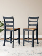 Gesthaven Counter Height Dining Table and 4 Barstools in Natural/Blue from Ashley - Luna Furniture