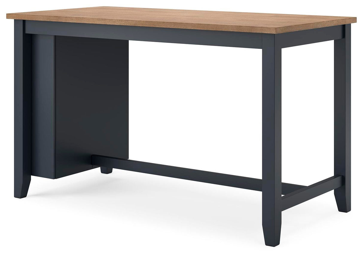 Gesthaven Natural/Blue Counter Height Dining Table from Ashley - Luna Furniture