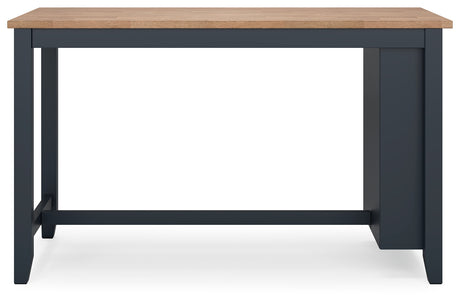 Gesthaven Counter Height Dining Table and 4 Barstools in Natural/Blue from Ashley - Luna Furniture