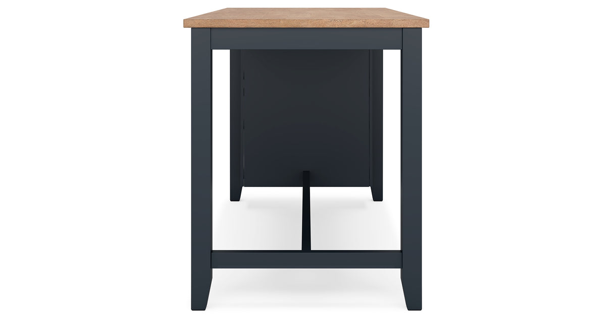 Gesthaven Counter Height Dining Table and 2 Barstools in Natural/Blue from Ashley - Luna Furniture