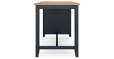 Gesthaven Counter Height Dining Table and 2 Barstools in Natural/Blue from Ashley - Luna Furniture