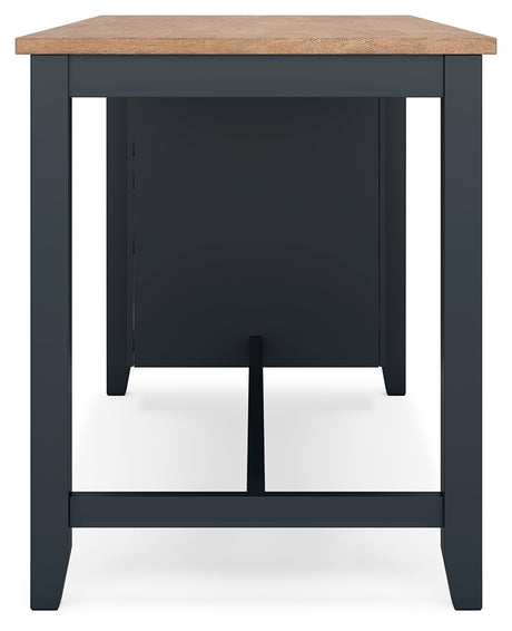 Gesthaven Counter Height Dining Table and 4 Barstools in Natural/Blue from Ashley - Luna Furniture