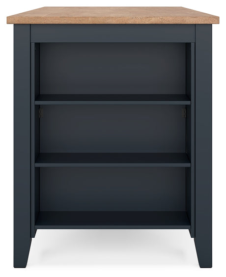 Gesthaven Natural/Blue Counter Height Dining Table from Ashley - Luna Furniture