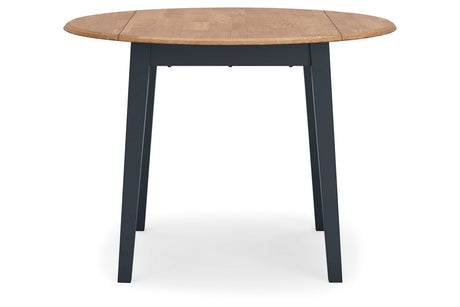 Gesthaven Natural/Blue Dining Table and 2 Chairs from Ashley - Luna Furniture