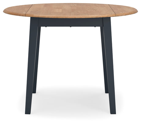 Gesthaven Dining Table and 4 Chairs in Natural/Blue from Ashley Furniture - Luna Furniture