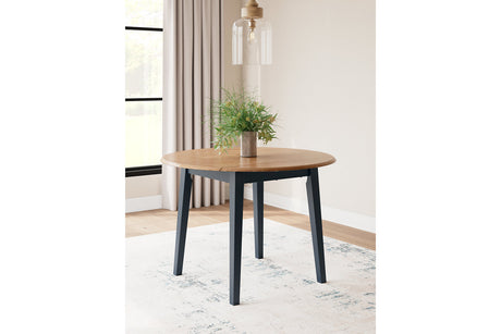 Gesthaven Natural/Blue Dining Table and 2 Chairs from Ashley - Luna Furniture