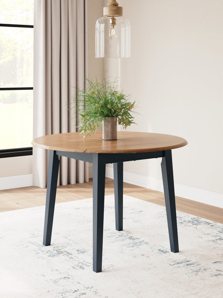 Gesthaven Dining Table and 4 Chairs in Natural/Blue from Ashley Furniture - Luna Furniture