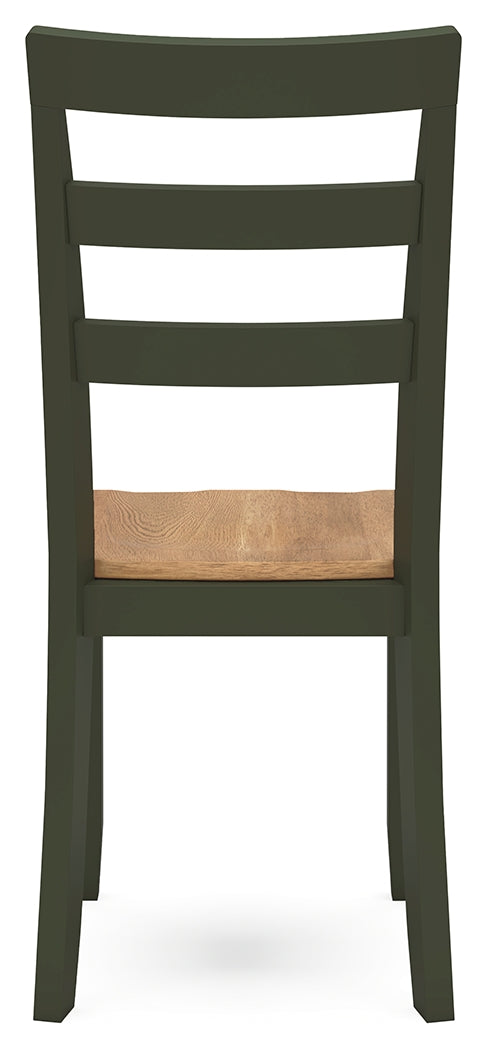 Gesthaven Natural/Green Dining Chair, Set of 2 from Ashley - Luna Furniture