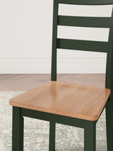 Gesthaven Natural/Green Dining Chair, Set of 2 from Ashley - Luna Furniture