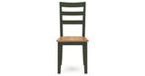 Gesthaven Natural/Green Dining Table and 2 Chairs from Ashley - Luna Furniture