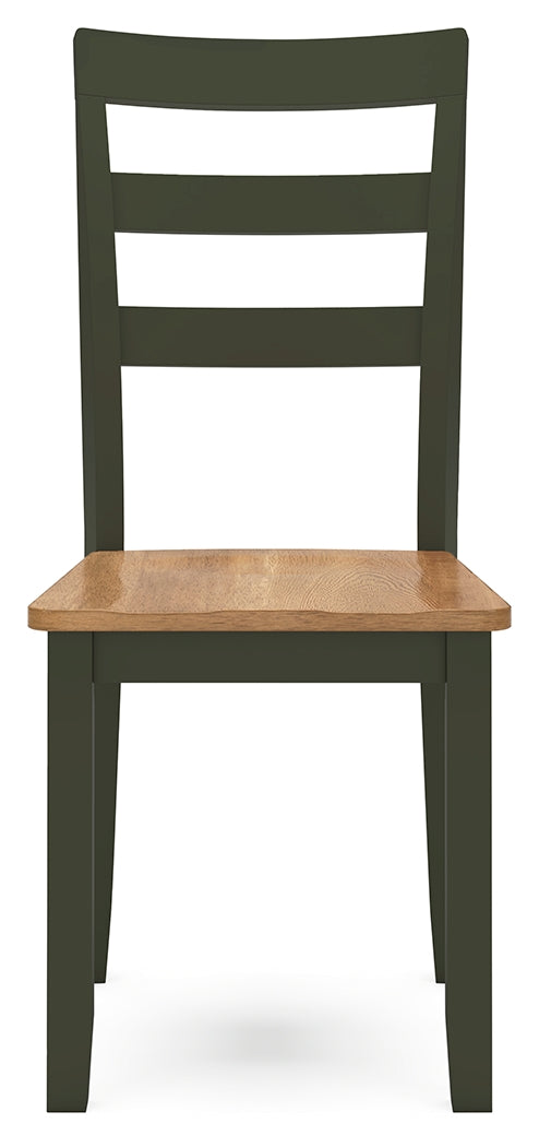 Gesthaven Natural/Green Dining Chair, Set of 2 from Ashley - Luna Furniture