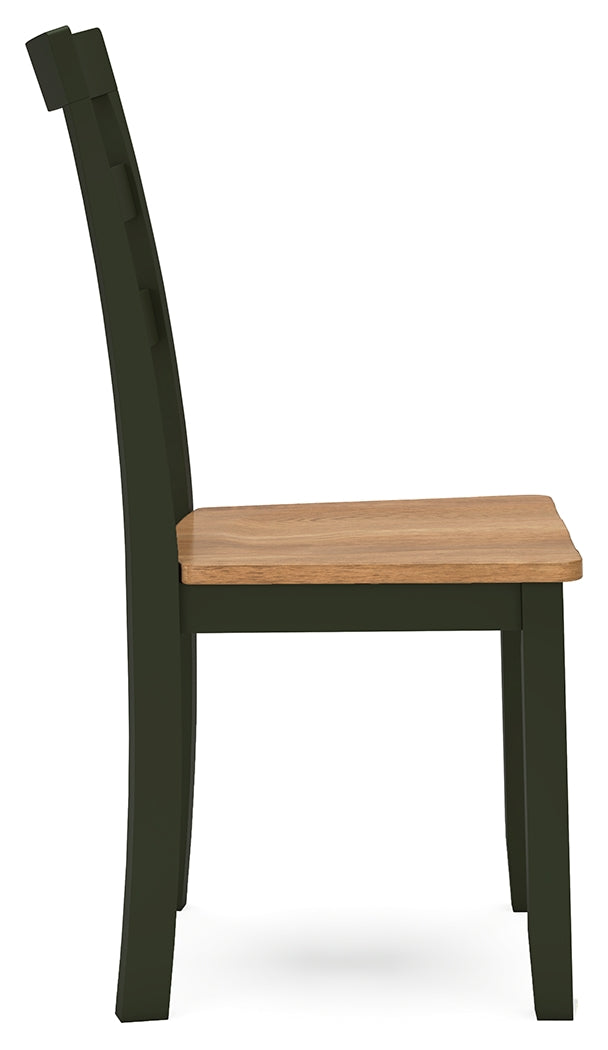 Gesthaven Natural/Green Dining Chair, Set of 2 from Ashley - Luna Furniture