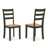 Gesthaven Natural/Green Dining Table and 2 Chairs from Ashley - Luna Furniture