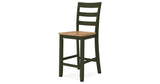Gesthaven Natural/Green Counter Height Dining Table and 2 Barstools from Ashley - Luna Furniture