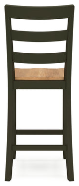 Gesthaven Natural/Green Counter Height Dining Table and 4 Barstools from Ashley Furniture - Luna Furniture