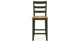 Gesthaven Natural/Green Counter Height Dining Table and 2 Barstools from Ashley - Luna Furniture