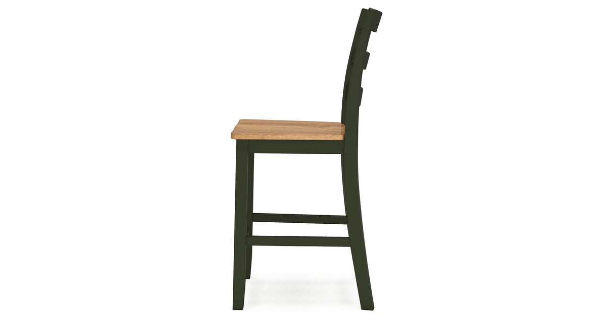 Gesthaven Natural/Green Counter Height Dining Table and 2 Barstools from Ashley - Luna Furniture
