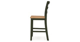 Gesthaven Natural/Green Counter Height Dining Table and 2 Barstools from Ashley - Luna Furniture