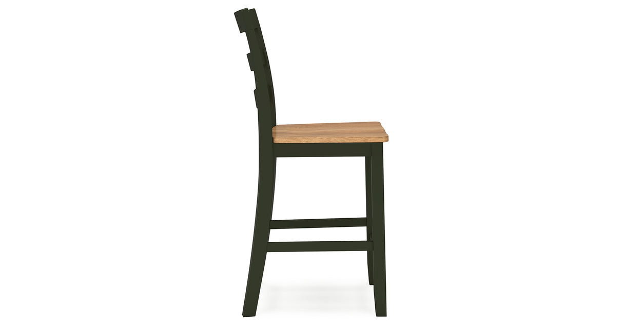 Gesthaven Natural/Green Counter Height Dining Table and 2 Barstools from Ashley - Luna Furniture